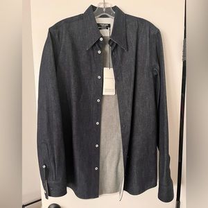 Men’s Raw Denim Calvin Klein 205W39NYC Runway Jacket shirt size 38 NWT